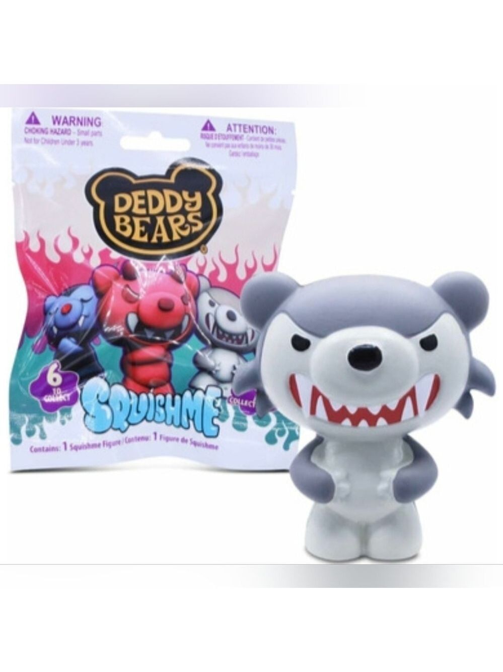 Deddy Bears SquishMe Sealed Blind Bags Squishy Fidget Sensory Soft Set Of 3 Bags